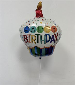 בלון על מקל Happy Birthday קאפקייק