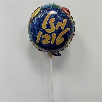בלון על מקל מזל טוב כחול